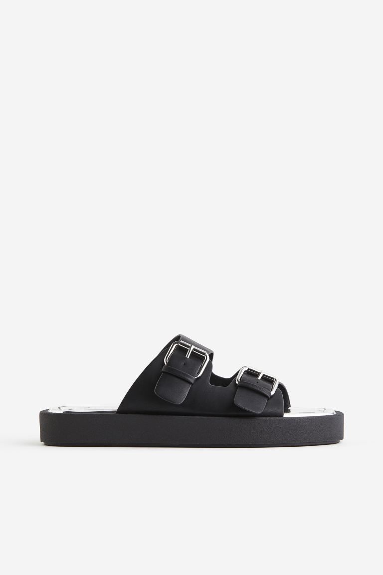 Two-strap Mules - Black - Ladies | H&M US | H&M (US + CA)