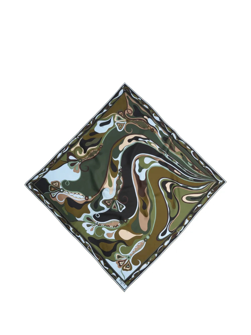 PUCCI Orchidee-print Silk Carre | Green | FARFETCH | Farfetch Global