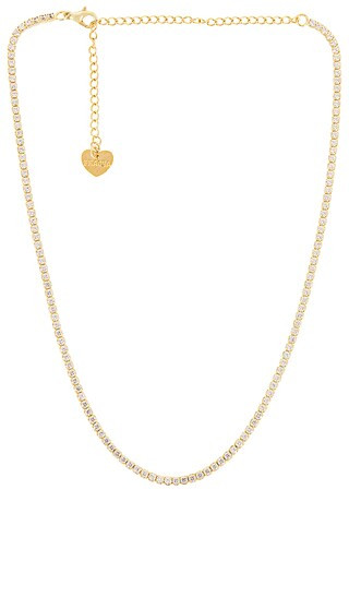 BRACHA Sienna Tennis Necklace in Metallic Gold. | Revolve Clothing (Global)