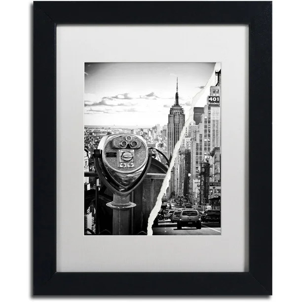 Trademark Fine Art "Looking to New York City" Canvas Art by Philippe Hugonnard White Mat, Black F... | Walmart (US)