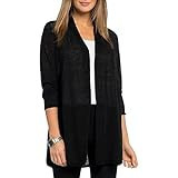 NIC+ZOE Women's Lightweight Long BOC Cardigan, Black Onyx | Amazon (US)