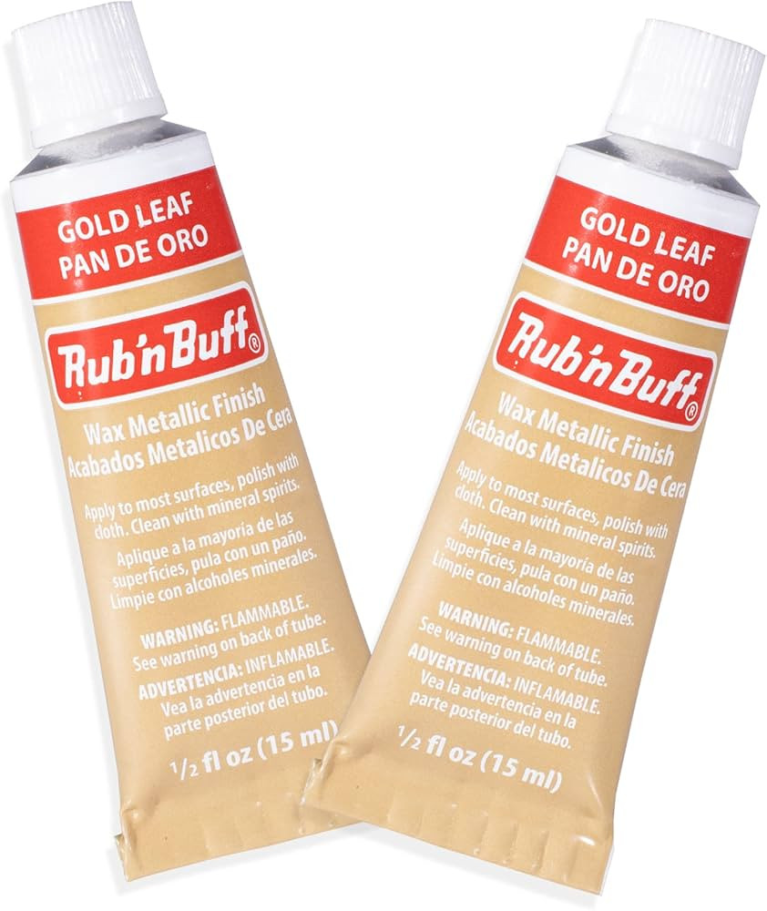 AMACO Rub n Buff Wax Metallic Finish - 2 Rub n Buff Gold Leaf 15ml Tubes - Versatile Gilding Wax ... | Amazon (US)