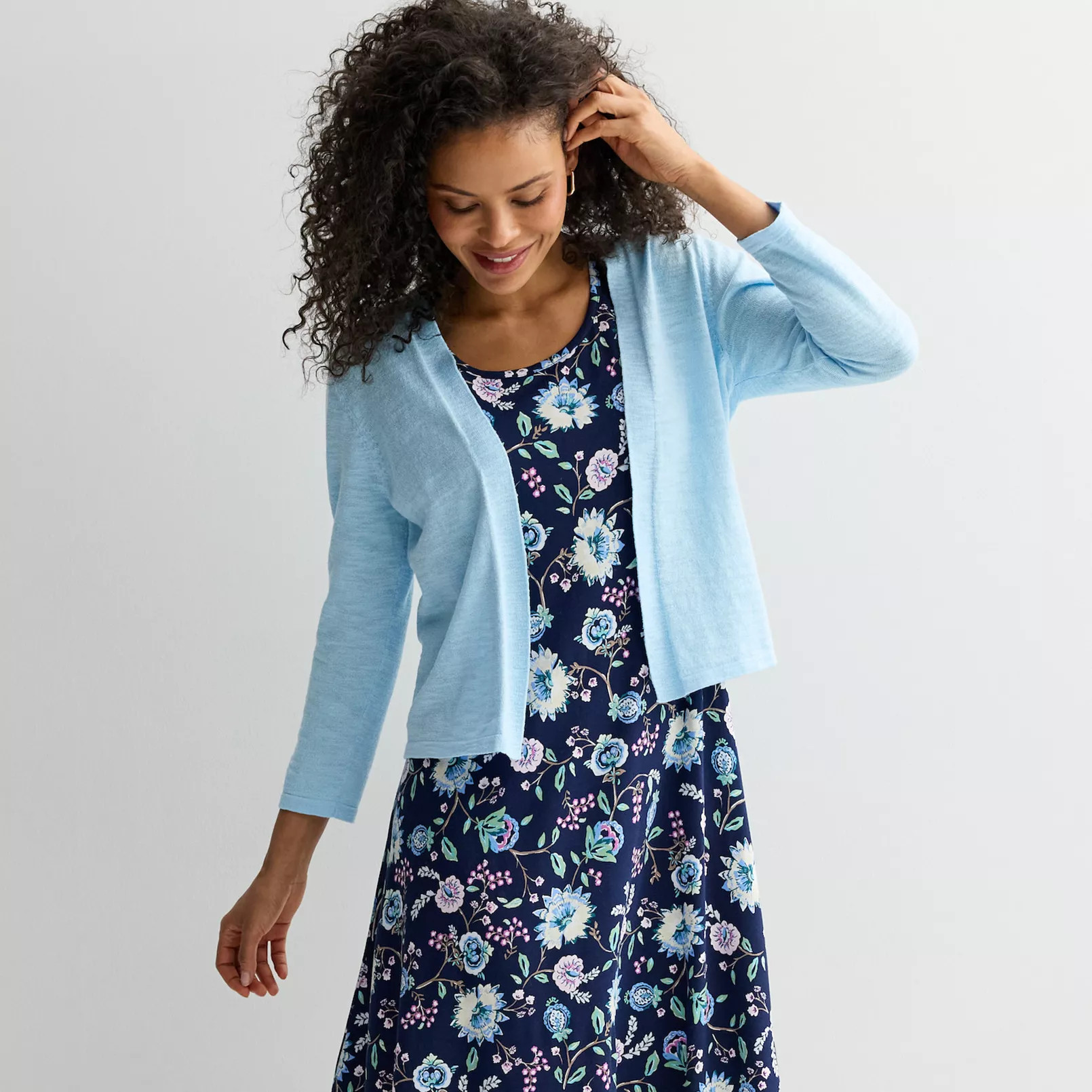 Women's Croft & Barrow® Open Front Three-Quarter Sleeve Cardigan | Kohl's