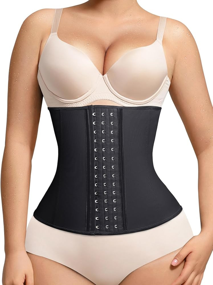 Waist Trainer for Women Latex Underbust Waist Cincher Corset, Tummy Control Corset Sport Girder H... | Amazon (US)