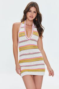 Striped Crochet Halter Dress | Forever 21 | Forever 21 (US)