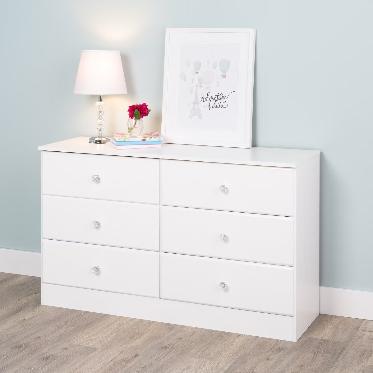 Astrid 6 Drawer Dresser White - Prepac | Target