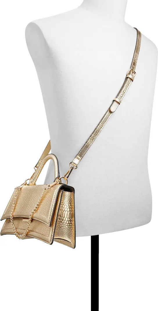 ALDO Attleyyx Croc Embossed Faux Leather Top Handle Bag | Nordstrom | Nordstrom
