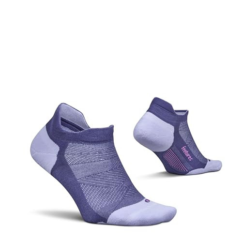 Feetures Elite Max Cushion No Show Tab - Running Socks for Men & Women, Athletic Compression Socks, Moisture Wicking - Future Dusk, M (1 Pair) | Amazon (US)