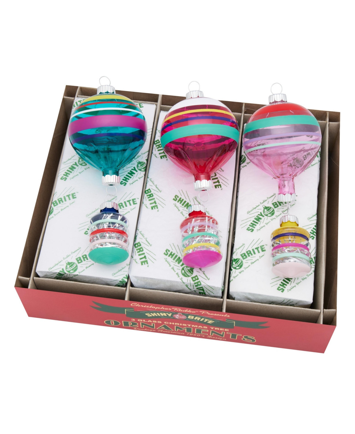 Shiny Brite Vivid Vintage Shapes, Set of 3 - Vivid vintage | Macy's