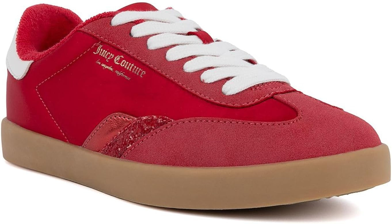 Juicy Couture Women's Lace-Up Fashion Sneaker Shoes – Classic Tennis Trainers for Casual, Comfo... | Amazon (US)