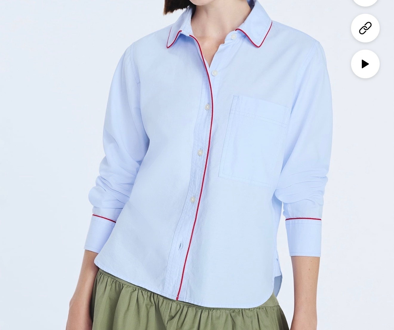 Smart and crisp, Free Assembly's Contrast Piped Shirt brings modern flair to a timeless style. Crafted from 100% cotton, this long-sleeve shirt features clean tailoring with contrast piping that adds a subtle pop of detail