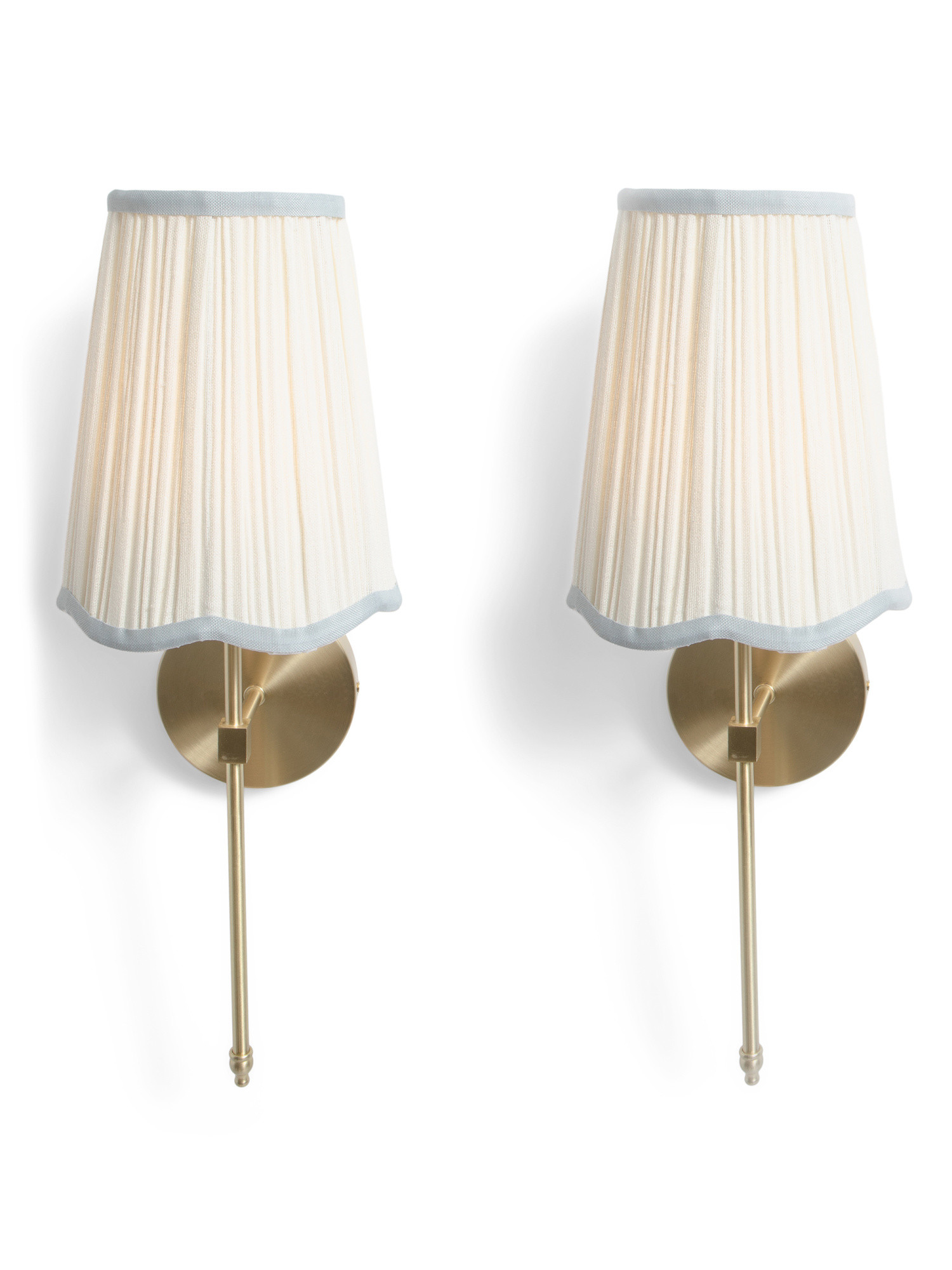 2pk 20in Rechargeable Pleated Shade Metal Wall Sconce | TJ Maxx
