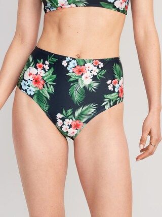 High-Waisted Bikini Swim Bottoms for Women | Old Navy (US)