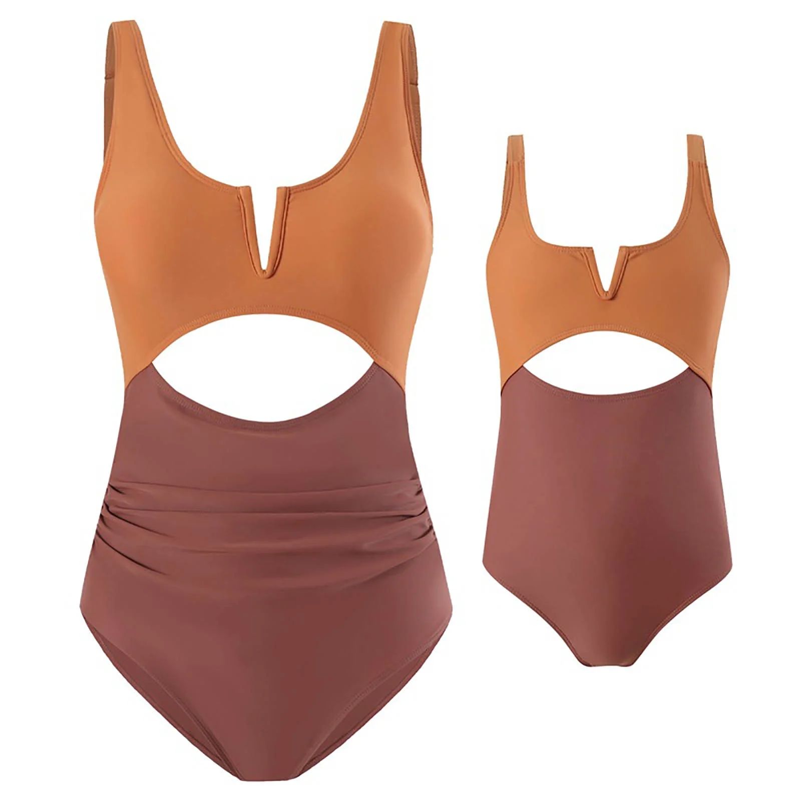 Njoeus Mother and Daughter Swimwear Family Matching Swimsuit Women Girls 1- Piece Bathing Suit Co... | Walmart (US)