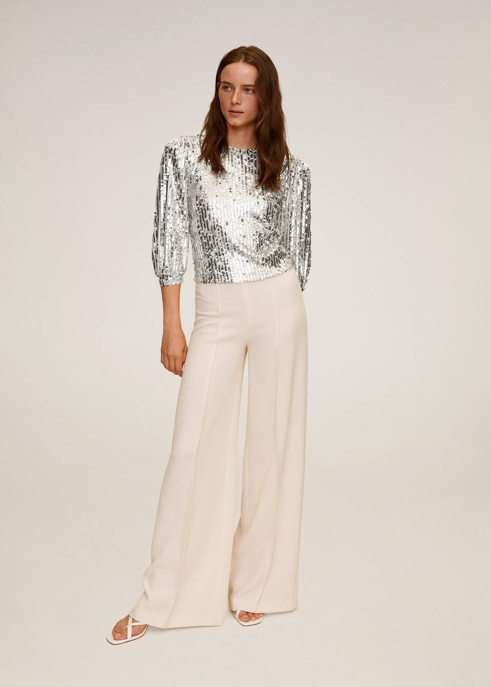 Sequin blouse | MANGO (US)