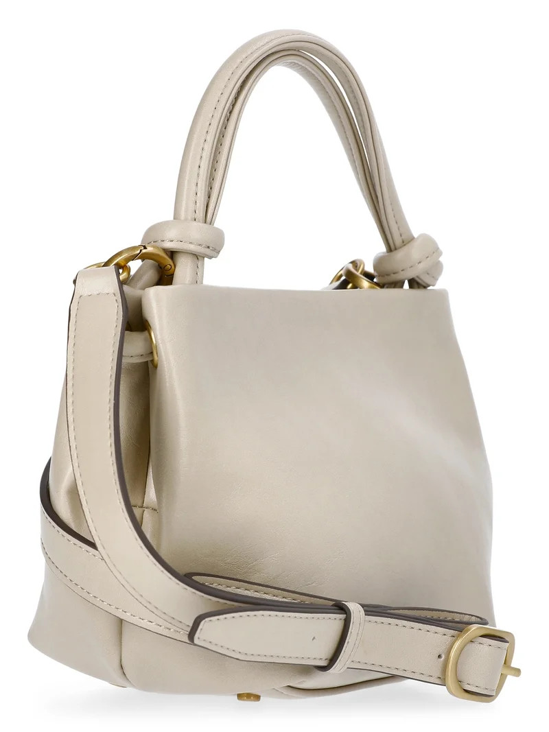 Scoop Women's Faux Leather Mini Satchel Bag, Almond Biscuit | Walmart (US)