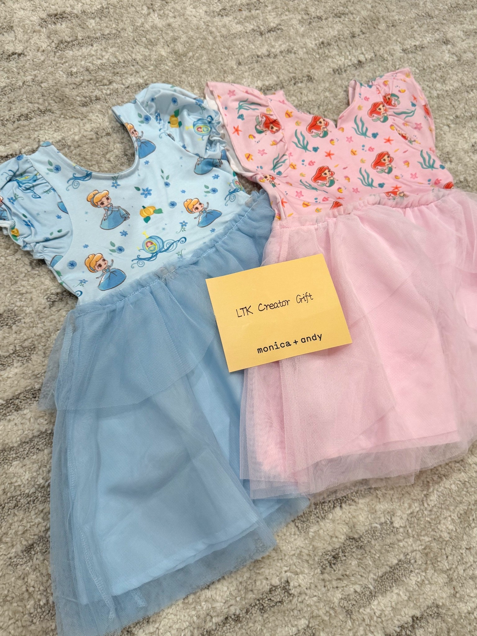 Thank you Monica + Andy for the cutest princess dresses! 👑 #Sponsored