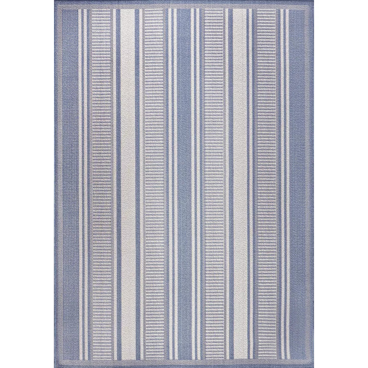 JONATHAN Y Haynes Modern Double Stripe Blue/Light Gray 4 ft. x 6 ft. Indoor/Outdoor Area Rug, Non... | Target