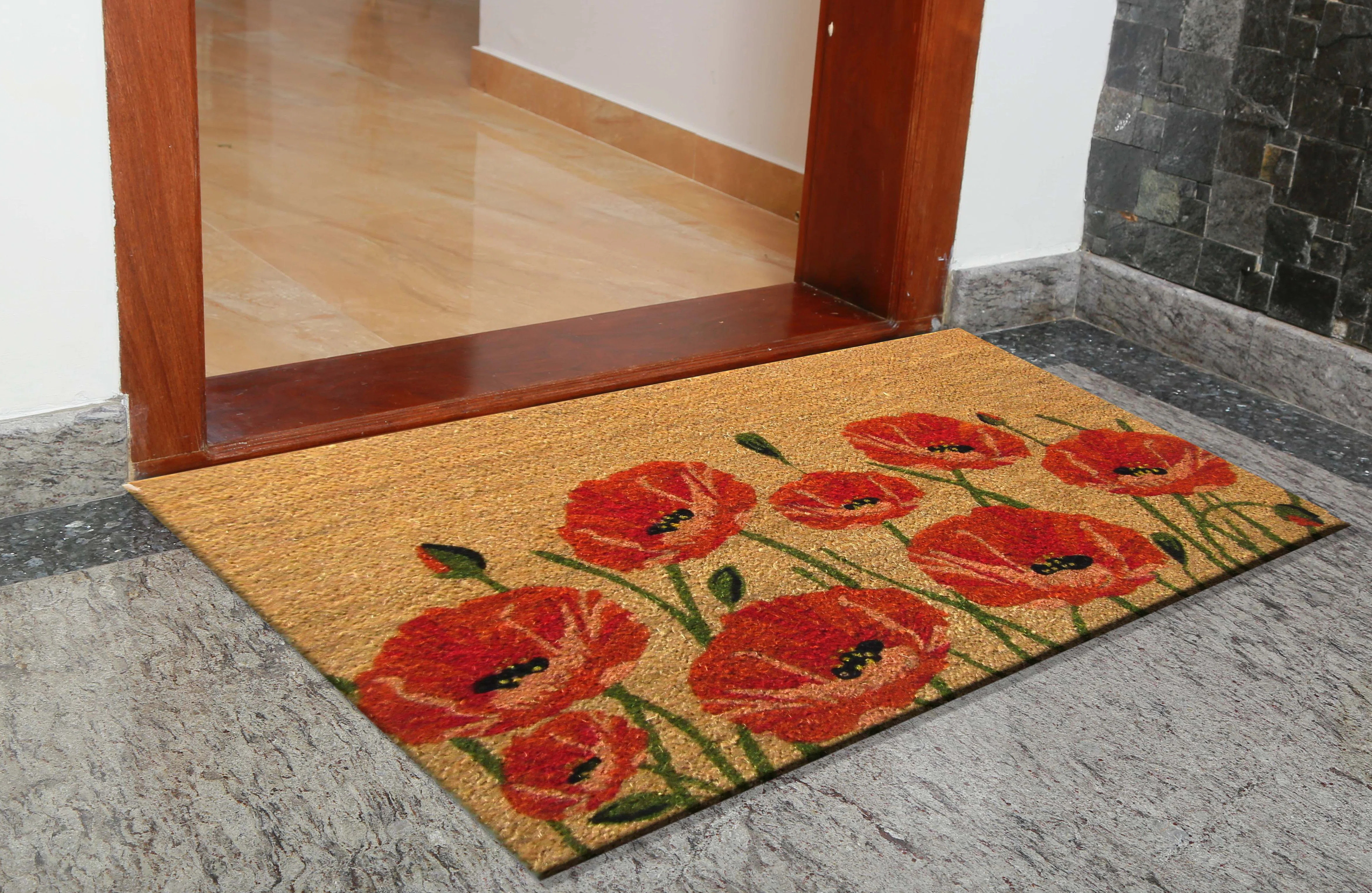 Hadebrand Non-Slip Floral Outdoor Doormat | Wayfair North America