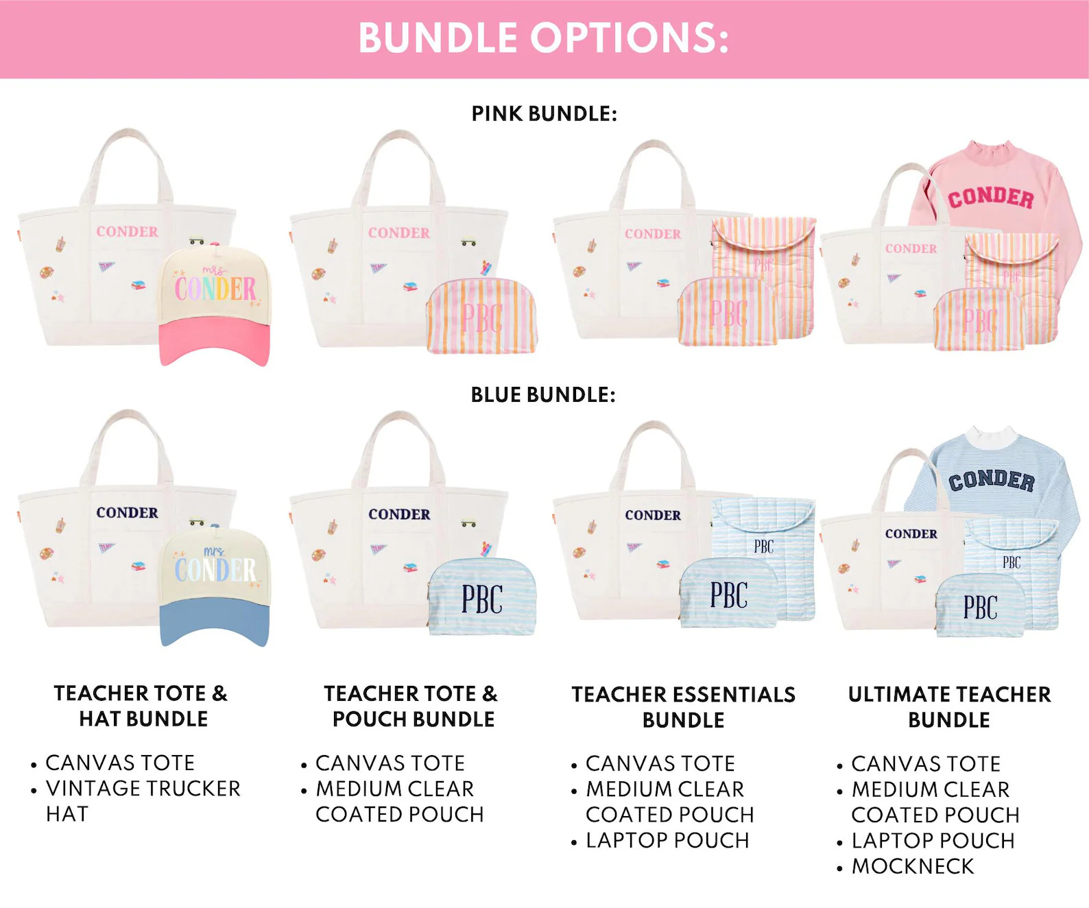 Teacher Bundles // Teacher Tote, Teacher Pouch, Teacher Gifts, Teacher Appreciation, Back to Scho... | Etsy (Global)