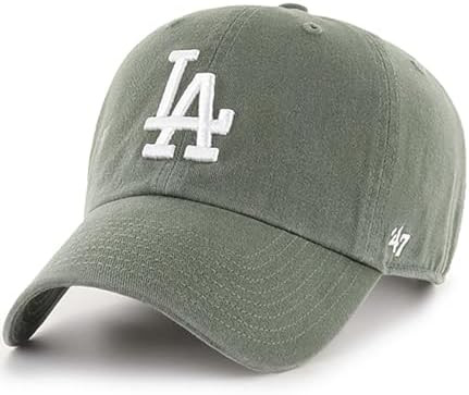 47 Brand MLB Moss Green Primary Logo Clean Up Adjustable Strap Baseball Cap Hat, Adult One Size F... | Amazon (US)