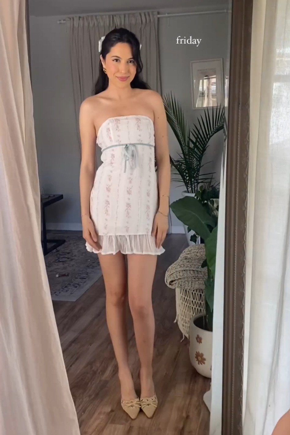 open lace back dress Odette Mini Dress Pink Multi main image 0