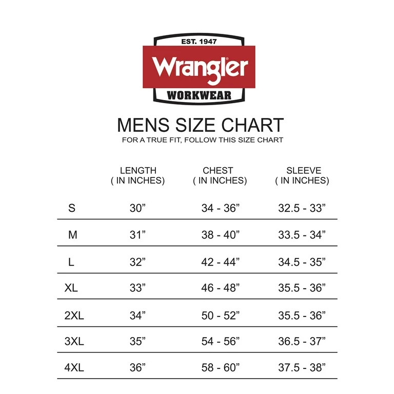 Wrangler Workwear Men's Quilted Lined Long Sleeve Shirt Jacket, Size Small to 3XL | Walmart (US)