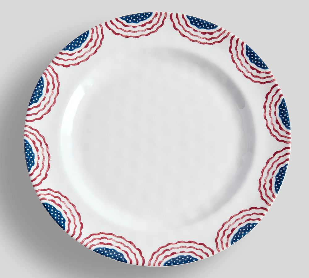 Cabana Flag Melamine Dinner Plates - Set of 4 | Pottery Barn (US)