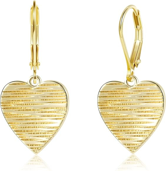 Sterling Silver Disc Dangle Earrings for Women Gold and Silver Circle Coin Geometric Flat Hammere... | Amazon (US)