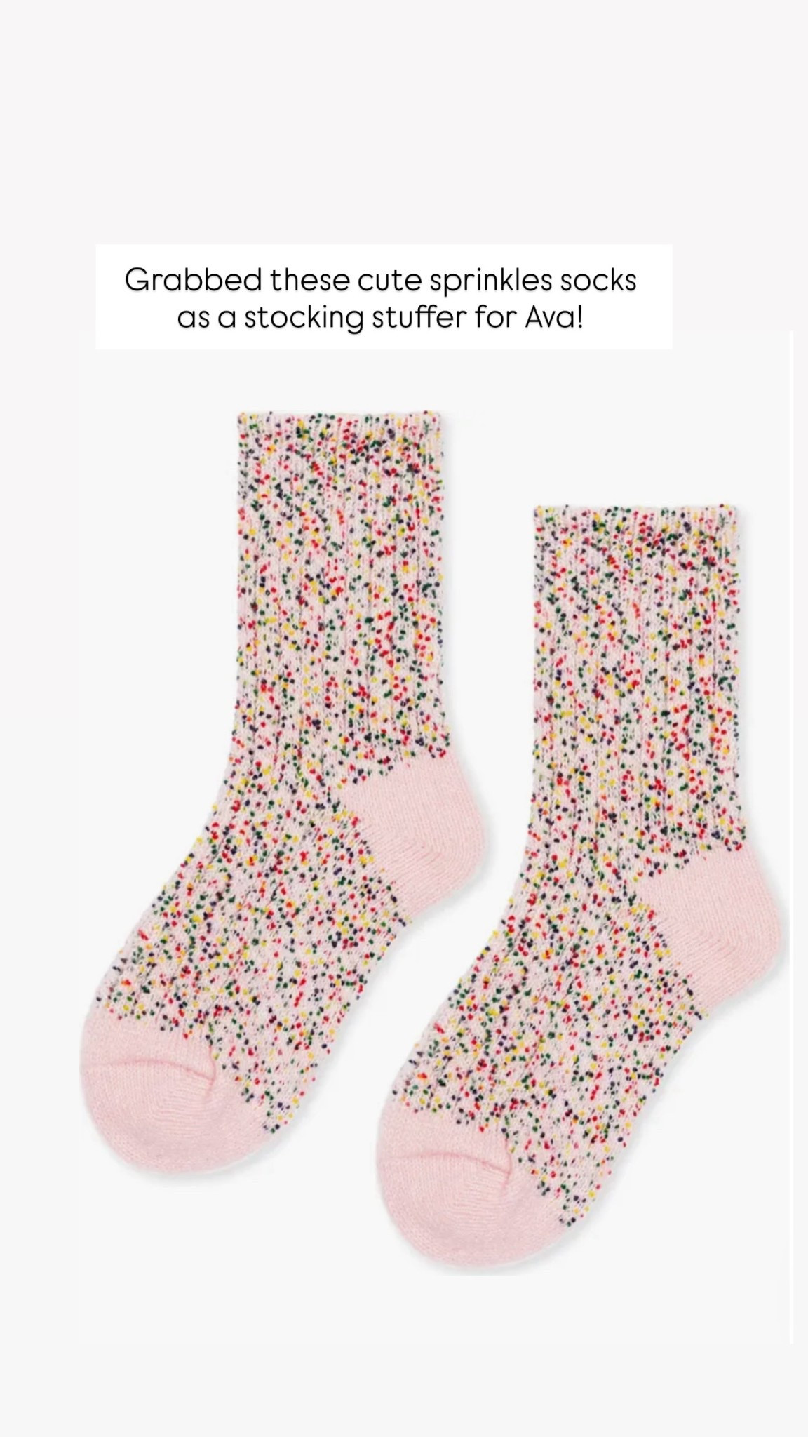 Grabbed these cute sprinkles socks as a stocking stuffer for Ava! Some super cute finds from Nordstrom that ship fast or you can even order online and pick up in store this week!  

#LTKFindsUnder50 #LTKGiftGuide #LTKKids