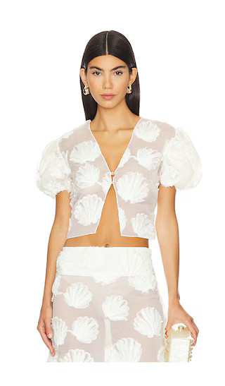 Scattered Shell Blouse in Marble | Revolve Clothing (Global)