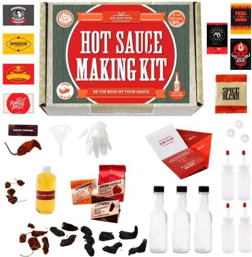 DIY Gift Kits Standard Hot Sauce Making Kit with Everything Included for DIY; Make Your Own Hot S... | Amazon (US)