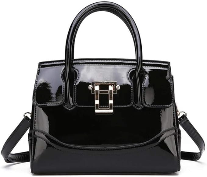 Yan Show Women's Wild Simple Top Handle Purse Multi-pocket Handbag Patent Leather Elegant Shoulde... | Amazon (US)