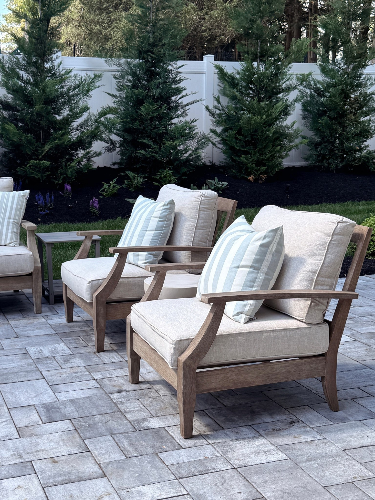 Love the shape of these outdoor chairs & such high quality  

#LTKFamily #LTKSeasonal #LTKHome