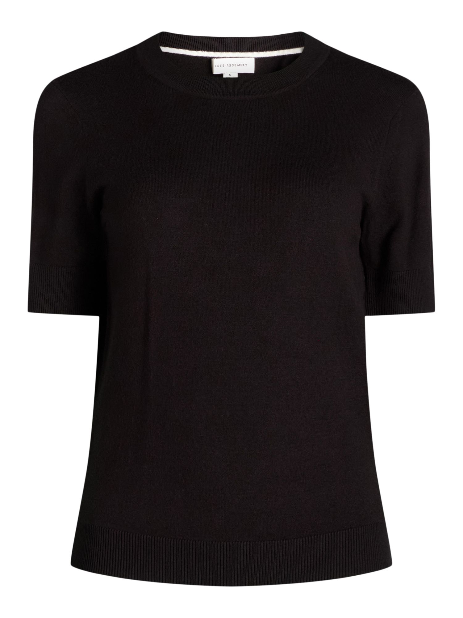 Free Assembly Women's Shrunken Sweater Tee, Sizes XS-XXL | Walmart (US)