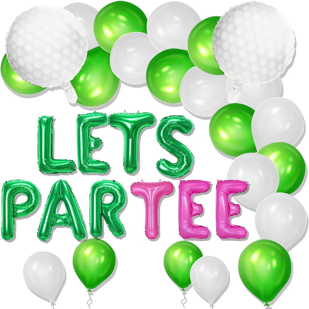 23 PCS Girls Lets Partee Balloons Lets Partee Golf Decoration Lets Partee Banner Lets Partee Sign... | Amazon (US)