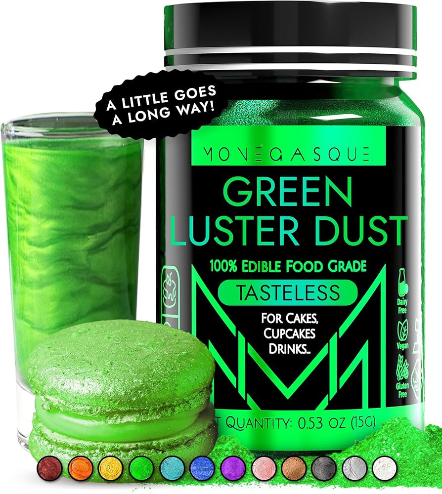 MONÉGASQUE Green Edible Glitter for Cocktails 15g – Green Edible Glitter for Drinks Shimmer ... | Amazon (US)