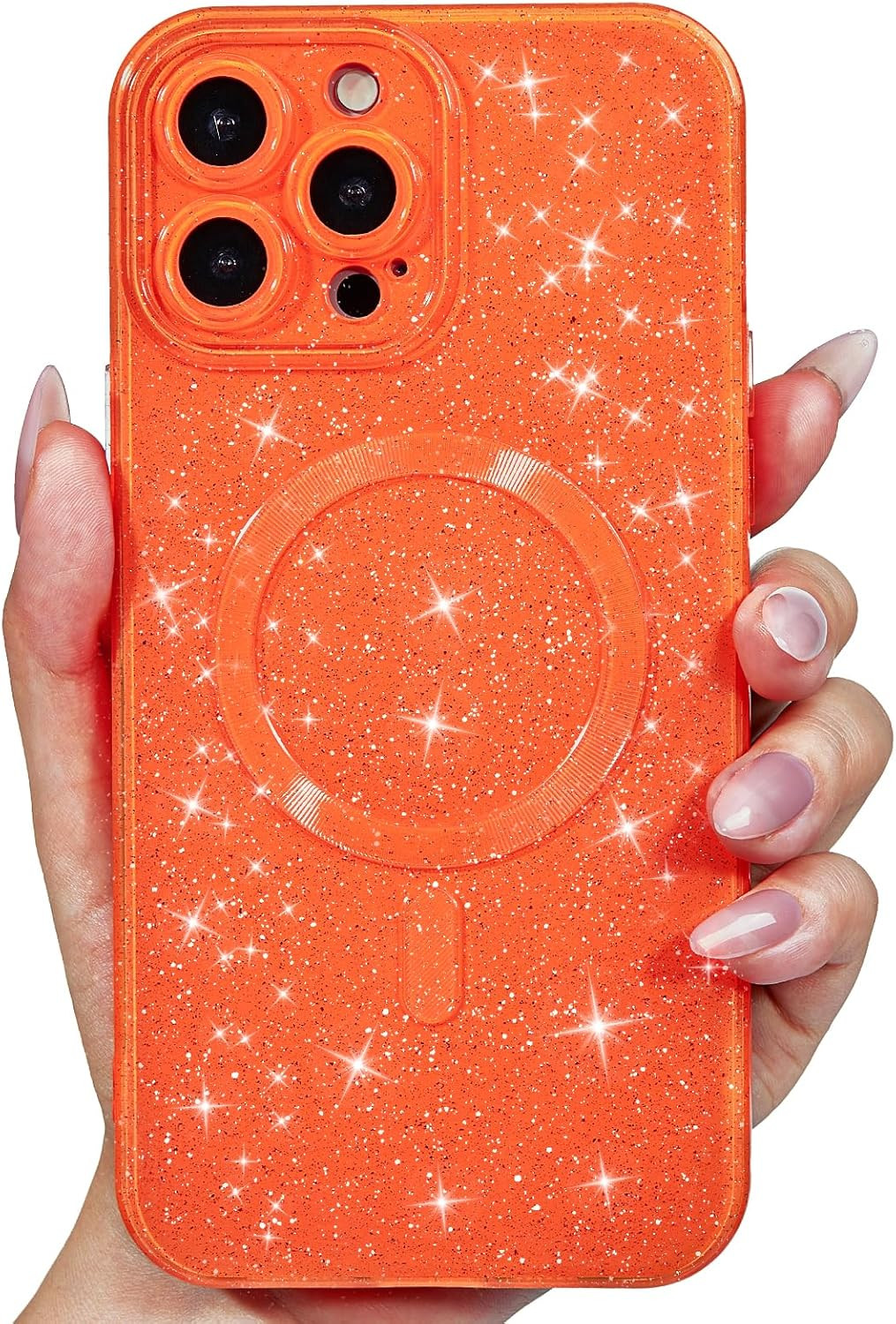 Glitter Case for iPhone 16 Pro Phone Case Magnetic Compatible with Magsafe, Sparkle Bling Shiny S... | Amazon (US)