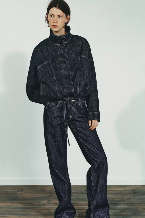 TRF BATWING SLEEVE DENIM JACKET | Zara US
