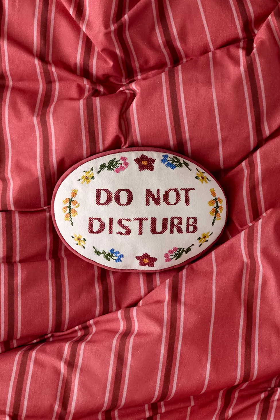 Do Not Disturb Cross Stitch Throw Pillow | Urban Outfitters (US and RoW)