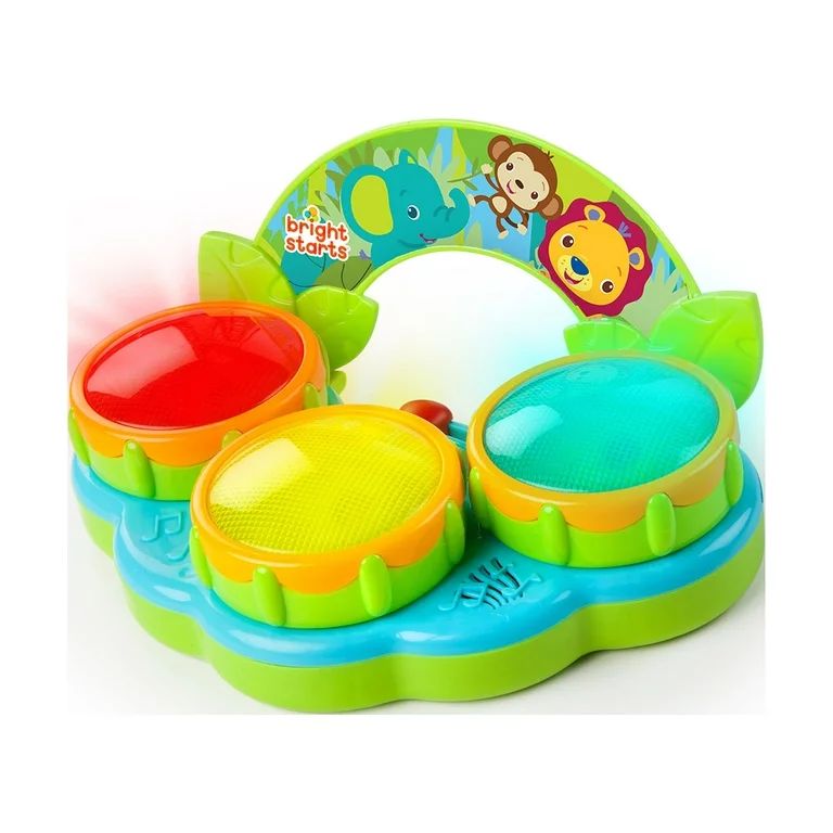 Bright Starts Safari Beats Musical Drum Toy with Lights, Ages 3 Months +, Infant and Toddler, Uni... | Walmart (US)