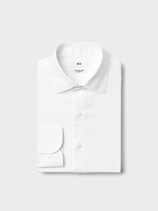 Super Non-Iron Slim Shirt | Spread Collar | UNIQLO (US)