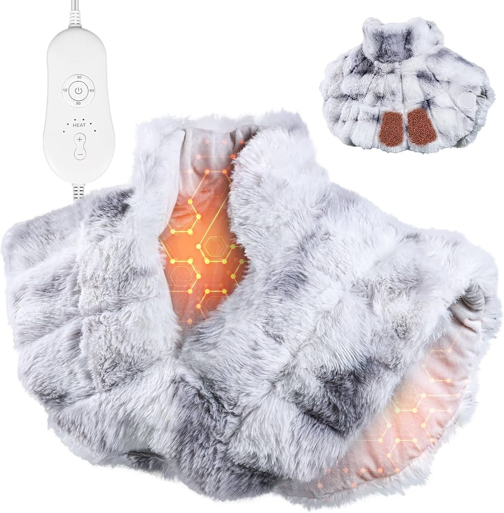 Nalax Heating Pad for Neck and Shoulders, Weighted Heating Pad, Tie Dye Colors and Soft Plush Fab... | Amazon (US)