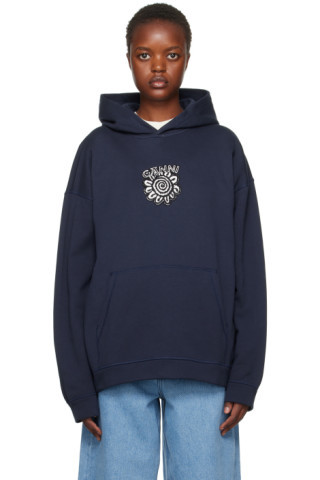 Navy Isoli Flower Hoodie | SSENSE
