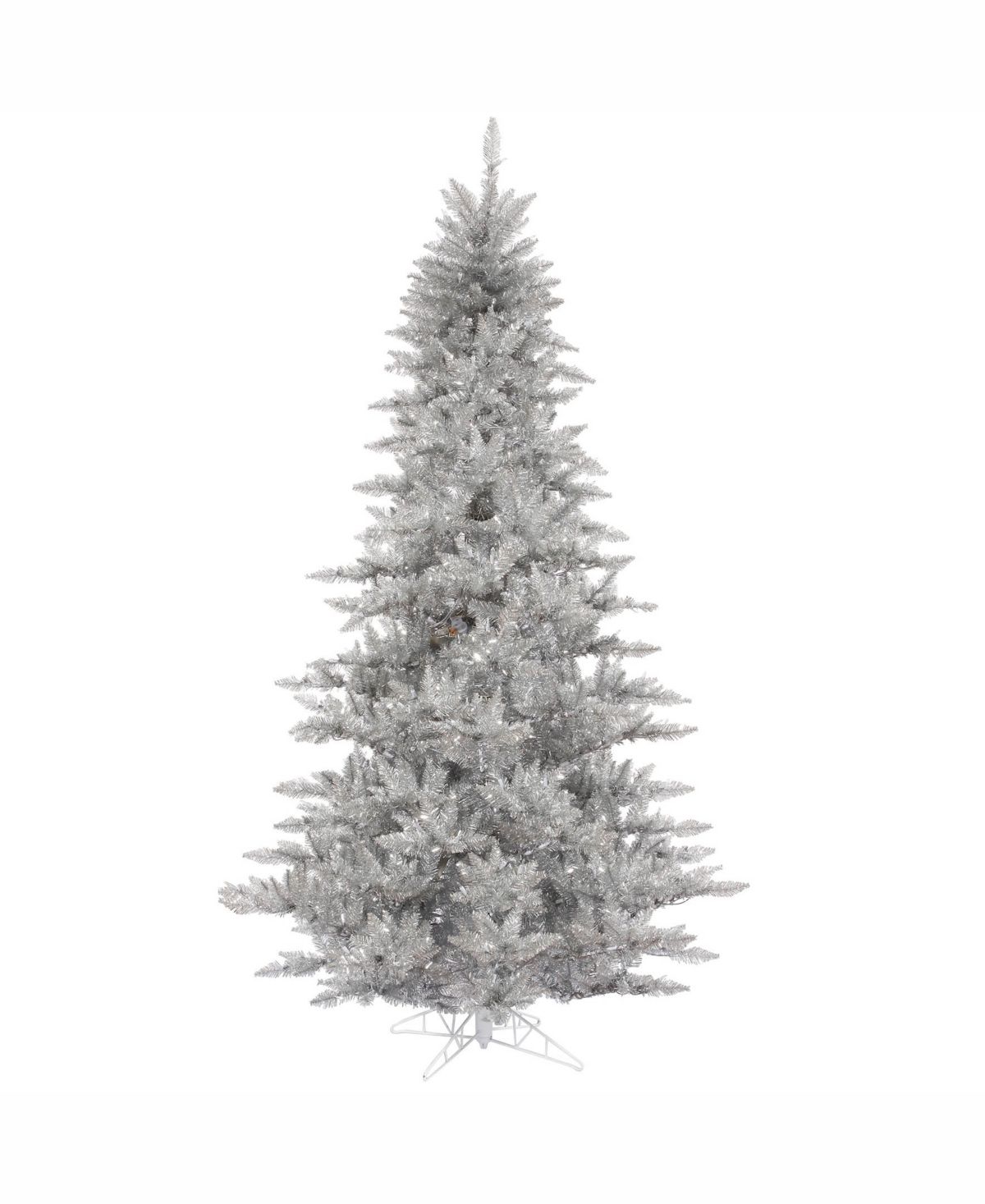Vickerman 3' Silver Tinsel Fir Artificial Christmas Tree Unlit | Macys (US)