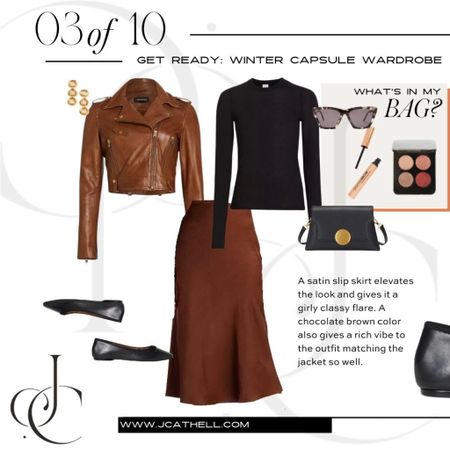 Black ballet flats are so chic and an amazing staple - these pair from Shopbop come in several colors! 

Winter capsule wardrobe, Satin skirt, leather jacket, ballet flats 

#LTKshoecrush #LTKstyletip #LTKover40