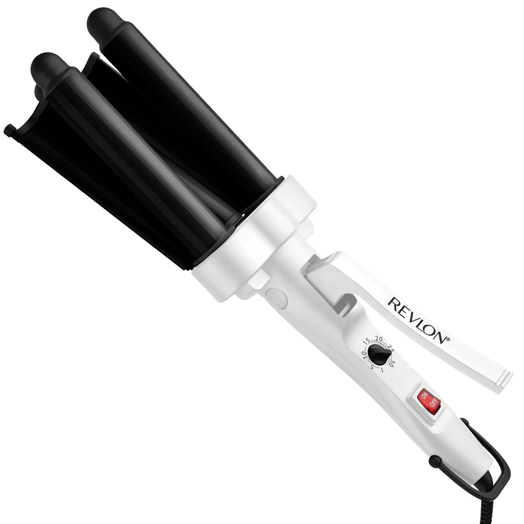 Revlon 3 Barrel Jumbo Hair Waver | Long-Lasting, Natural Looking Waves, White - Walmart.com | Walmart (US)