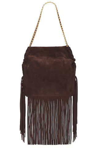 Veronica Beard Fringe Slouch Shoulder Bag in Espresso from Revolve.com | Revolve Clothing (Global)