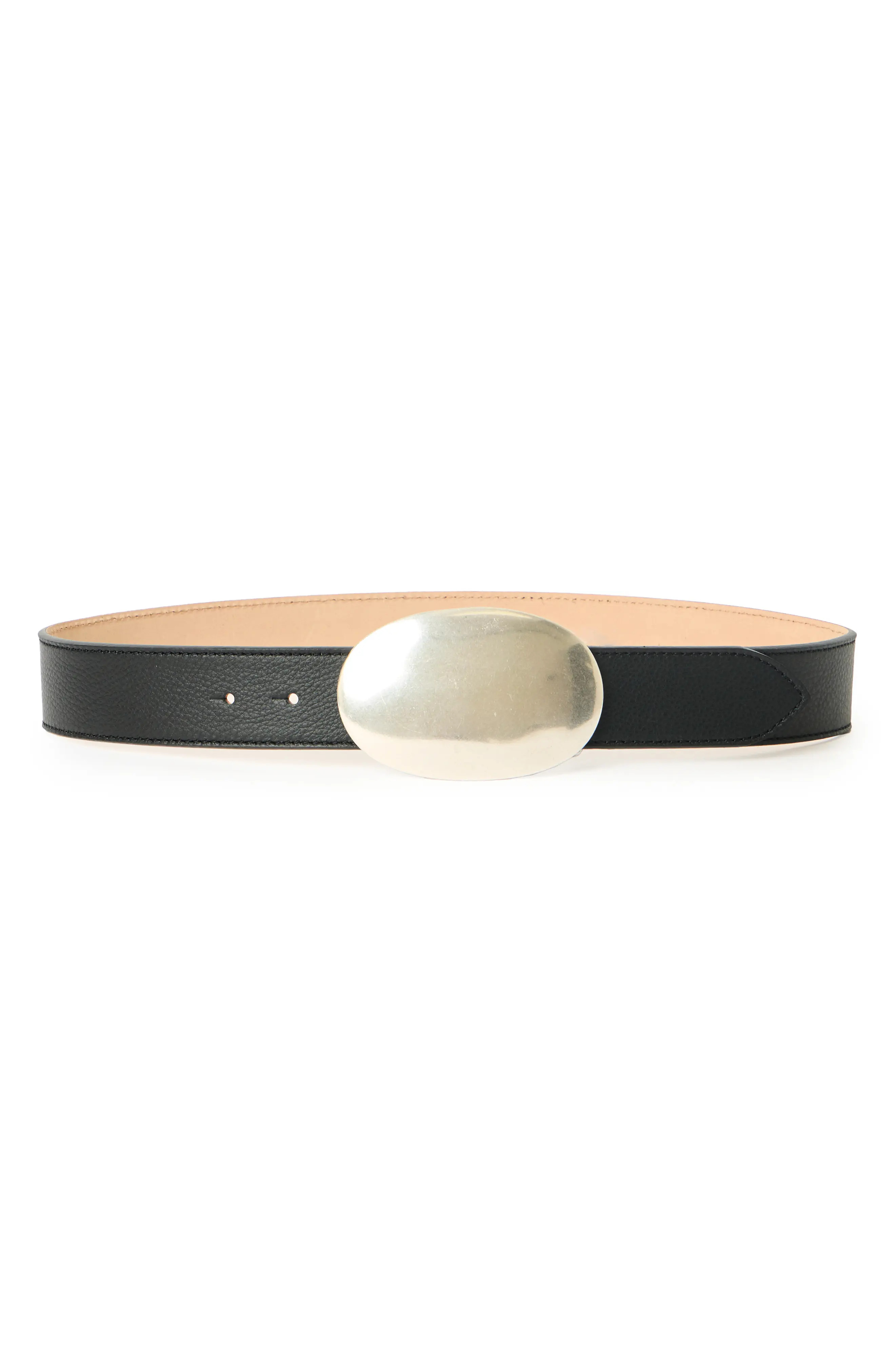 B-Low the Belt Myra Leather Belt in Black Silver at Nordstrom, Size Large | Nordstrom