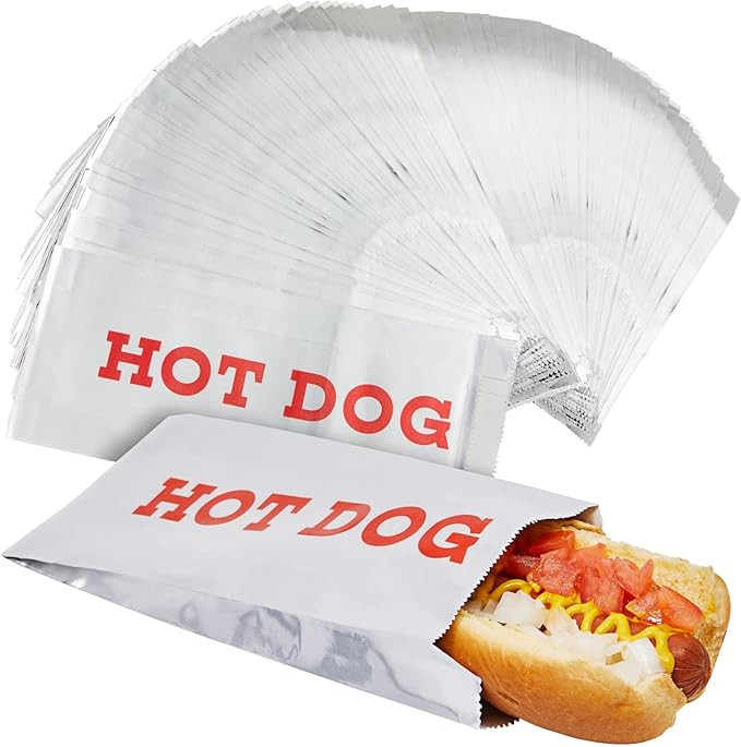 Stockroom Plus 200 Pack Individual Foil Wrappers for Hot Dogs - Disposable Hotdog Sleeves for Foo... | Amazon (US)